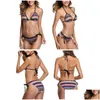 Women'S Swimwear Haunted Mansion Print Y Bikini Push Up Women Biquini Feminino Mujer Swimsuit Swimming Bathing Suit Bikinis Set 22061 Dhvn9