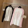 CH24 Early Spring New Fashion Fan Wen Hot Diamond Letter Trendy Personlig mångsidig raglan långärmad t t