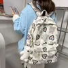 Rucksack 2024 Spring Print Graffiti süße Tiermode frische Studentenkontrast Tasche