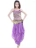 STAGE USE COLODE COLLY Costume de danse nombril Carnaval Suit égyptien Jazz Pief Performance Vêtements Oriental Latin Sequins Flamco Clothes