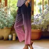 Pantalon féminin Femmes Harem Femmes Couleur solide poche droite tube lâche Stretch Yoga Contraste Vêtements âgés pour