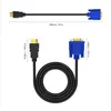 2024 1,8 M HDMI-kompatibel kabel till VGA 1080p HD med ljudadapterkabel HDMI-kompatibel till VGA-kabel för HDMI-kompatibel kabel