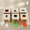 Montessori Toy Toy Wood Lock Box تمارين ألعاب التدريب على المنزل ألعاب خشبية للأقفال المعدنية