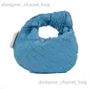 Totes Mini woven bag pure handmade cowhide horn bag golden hardware dumpling cloud bag handbag T240416