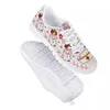 Casual Shoes NoisyDesigns White Lace Up Flats Girls Funny European Vintage Barock Flower Prints Woman Sneakers Fashion Footwear