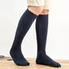 Erkek Çorap Kış Diz Uzun Yün Sıcak Tutun Daha Uzun Saçlandırma Sıkıştırma Terry Pamuk Kırış Kapak Buzağı Sokken Hediyesi