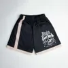 Shorts para hombres Manga impresa para hombres que corren pantalones cortos de gimnasio de anime secos rápidos 2 in1 de doble cubierta de doble cubierta Fress entrenamiento deportes cortos b3 b3