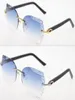 Bezprzewodowe rzeźbione obiektyw Plaid Planki Okulary przeciwsłoneczne Męskie i żeńskie nowe szklanki Unisex Sun Glasses Cat Eye Fashion Akcesoria 3701902