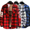 Herren Casual Shirts Herren Shirt Classic Plaid Langarm M-4xl Frühling und Herbst Fashion Single Breasted Knöpfe für Männer 24416