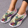 Scarpe casual istantarts colibrì slittamento comodo trasparente per donne mofagi di girasole mobili per uccelli piatti Zapatos Mujer