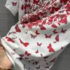 T-shirts pour femmes 2024 printemps 24SSSS Lettre de coton Butterfly imprimer la marque Casual for Women