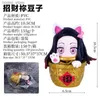 Figures de jouets d'action 11cm Sueur de démon d'anime Kamado Nezuko Figure Lucky Cat habillage cage à l'intérieur de la collection de cadeaux de jouets mignons