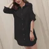 Casual Dresses Comfy Fashion Shirts White Black Women Girl Blouse Boyfriend Style Tops Long Sleeve Loose Shirt