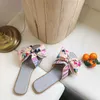 Hip Net Bow Flat Slippers Flip Flops For Shoes Summer Sandal Women Sandals Sandles Heels Fenty Slides 240228