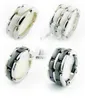 Fashion Jewelry Women love Ring Double row and single row black white Ceramic Rings For Women Men Plus Big Size 10 11 12 Wedding R4503183