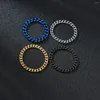 Cluster Rings 2024 Cuba Chain Metal Ring Fashion Men Women Titanium Steel Soft Color Punk Hip Hop Party Jewelry