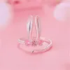 Küme halkaları moda lady 925 kızlar için gümüş yüzük 2024 zodyak parmak aksesuarları moda kristal pembe ayarlanabilir