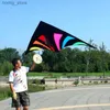 Gratis frakt Rainbow Delta -drakar för vuxna rullar Windsocks Kite Flying Children Kite String Weifang Kite Factory Single Line Y240416