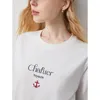 T-shirts pour femmes T-shirt féminin 2024 Modèle de bateau d'été Broidé à manches courtes Lettre de luxe