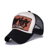 Caps de bola de verão homens homens malha bordando algodão bordado patch baseball caminhão tampa angústia moda moda street casquette gorras sunhat topee