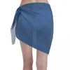 Bikini badkleding sarong cover -ups voor vrouwen korte strand pure wrap rokken geschenken verjaardagvakantie585732024