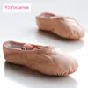 Tanzschuhe hochwertige Kinder Full Sohle Ballet Kinder echte Lederflats Pro Dancing