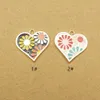 10st Emamel Flower Heart Charm för smycken som gör DIY Bulk Metal Earring Pendant Armband Halsband Tillbehör Hantverkstillbehör 240408