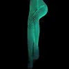 Sexy Socken 1pcs leuchtend leuchtende Fischnetzsocken leuchten in den dunklen Fischnetzstrümpfen Leggings für Frauen leuchtende Strümpfe Strumpfhosen hohe Taille 240416