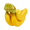 Fiori decorativi falsi frutti banane dipinti morti di plastica artificiale giallo