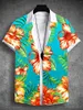 Camicie casual maschile 2024 Summer Print Tropical Stampa Hawaiian Beach Sez