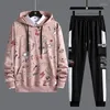 Men's Tracksuits 2024 Spring Autumn Men Fashion Tracksuit Hoodie And Sweatpants Casual Two Piece Set Mens Streetwear Outfit Sport Suit