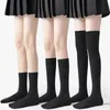 Sexy Socks Fashion Woman Socks Cute Black White Velvet Lolita Long Socks Solid Color Knee High Socks Kawaii Cosplay JK Sexy Nylon Stockings 240416