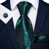 Bow Ties Retro Blue Paisley Luxury Men Nuctes for Business Party Wedding Silk Pocket Pocket Mankiety Mankiety Tuxedo