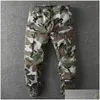 Calça de jeans masculina Camuflagem de camuflagem Pants de carga casual da indústria militar solta Sorto para masculinos de alta qualidade DString Troushers Drop Dhhr3