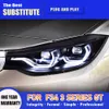 المصباح الأمامي لـ BMW F34 3 Series GT LED ANDERSBLY 13-20 نهار تشغيل لافتة لافتة إضاءة إضاءة الإضاءة الإضاءة