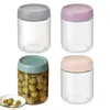 Storage Bottles Glass Food Containers Wide Mouth 4pcs Mason Jars Good Sealing Safe Food-Grade & Canisters