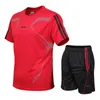 Herrspåriga och minimalistiska sportuppsättningar för män Gradient Badminton Summer Outdoor Running T-shirt Shorts Bekväm kostym
