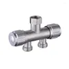 Torneiras de pia do banheiro G1/2 '304 Máquina de lavar aço inoxidável Torneira dupla Uso duplo Uso Bibcock Laundry Mop piscina Tap Dual Handles Taps