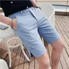 Männer Sommer Shorts Casual Waffel Koreanische Plaid Shorts Fashion Bermudas Männlich kurz Homme Streetwear Slim Fit Anzughose 240416