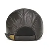 Tappi a sfera casual vera in pelle earflap berretto maschio maschio autunno autunno inverno genuino cappelli da baseball