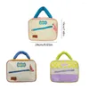 Cosmetic Bags Cotton Stuffed Handle Contrasting Colors Bag Large Capacity Toiletries Organizer Makeup Pouch Handbag