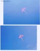 Mor Rüzgar Mavisi ve Üç Renk Denizkızı Uçağı Ücretsiz 328 Ayak Uçurtma Hattı Breeze'de Uçmak Kolay Kızlar Uçuyor Y240416