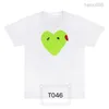 Play T Red Heart Comme Casual Women Shirts des Badge Garcons High Quanlity Thirts Cotton ricamo in cotone Top E5