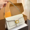 Designer Bag Tabby Bag Luxury Tote Girls Fashion Bag Womens Top Quality Solid Color Bag With Chain Fashion Bag Real Pickup Buckle Macaron Small Bag