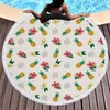 Handduk sommarfrukt ananas microfiber rund strand färgglad tjock kast bad solbad yogamat simning sjal 150 150 cm