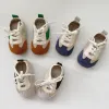 Sneakers Toddler Boys Girls Fashion Designer Shoes First Steps Korean Style Baby Casual Sneakers Canva With Sole Newborn 0 To 18 Months