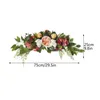 Flores decorativas Flores artificiais Garland Trim Tow Lintel Wrinalh Wreath Decoração Home Simulação multicolor