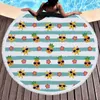 Serviette d'été fruit ananas microfibre plage ronde plage colorée épaisse épaisse baignoire de bain de bain de yoga châle de baignade 150 150cm