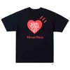 24SS Summer Oversize Japan Love Heart Letter Cilindrical Tee Fashion Hen's Short Sleeve Skateboard T -shirt Vrouwen Liefhebbers Casual Cotton T Shirts 0416