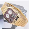 Relógios de pulso humpbuck design clássico design de aço inoxidável cronógrafo alarmante para apelar